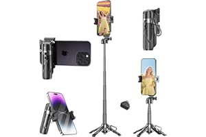 Busdebon 4-in-1 Multifunctional Selfie Stick & Tripod for iPhone/Android - 360 Rotation, with Remote, Portable for Content Creators, Travel & Filming
