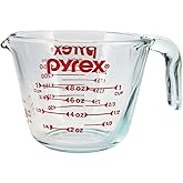 Pyrex Prepware 1-Cup Measuring Cup, Clear with Red Measurements