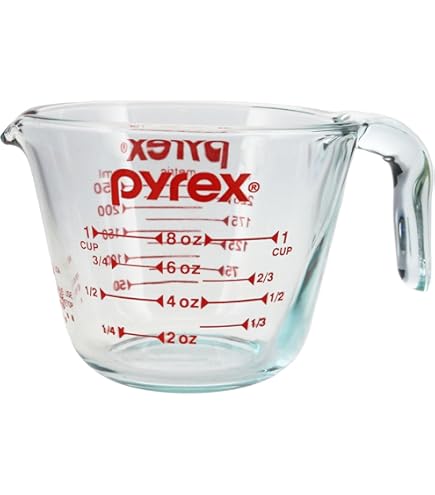 Amazon.com: Pyrex 6001074 885107797882 Measuring Cup, 8 oz., Crear