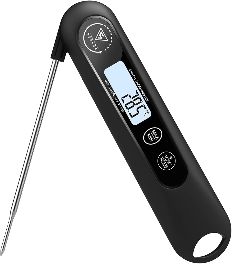 DOQAUS Meat Thermometer 3S Instant Read Backlit Foldable Probe 304 Stainless