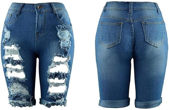 Amazon Zonglian パンツ 女性 人気 パーティーお洒落 レディース Women Shorts Ripped Jeans ショートパンツ 通販