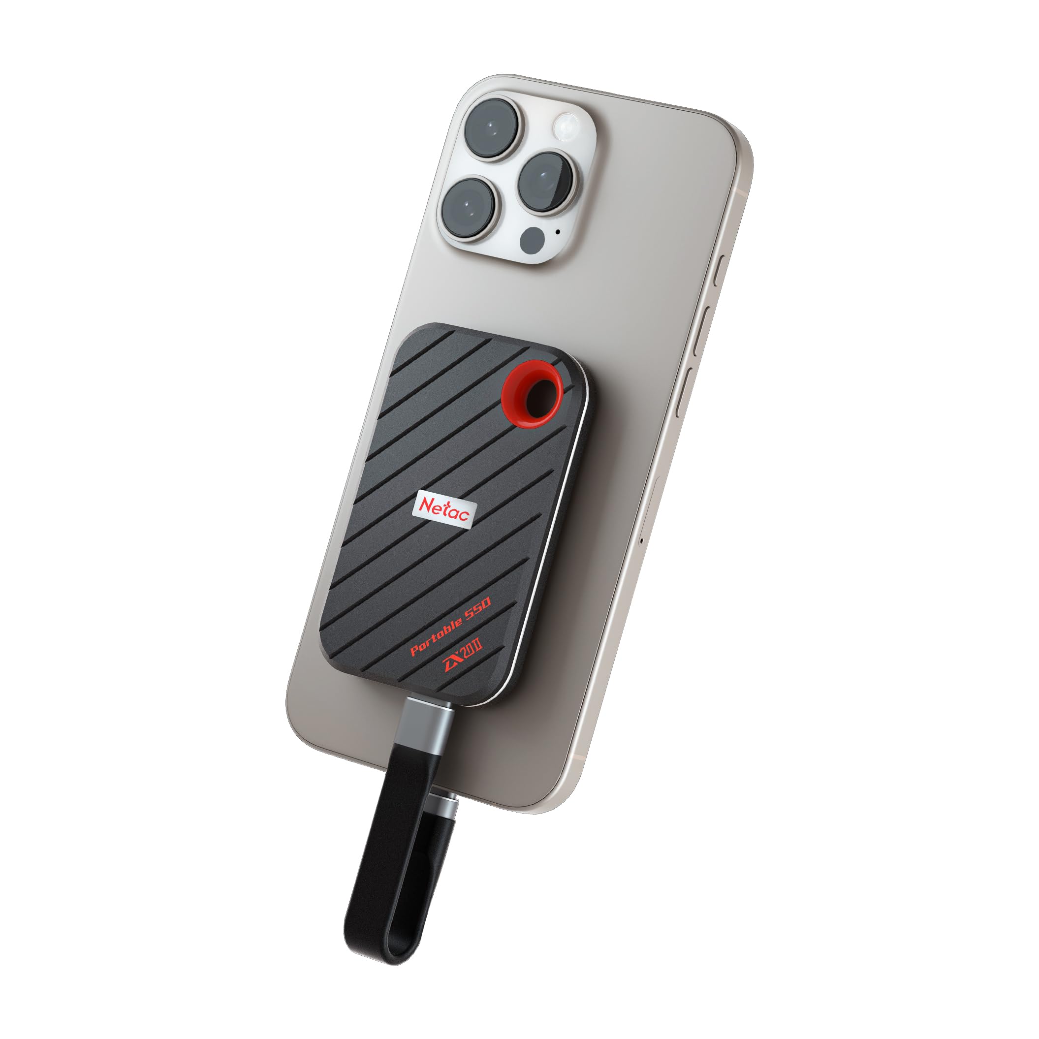 Photo 1 of Netac 2TB Magnetic Portable SSD Up to 2000MB/s Read 1700MB/s Write Speed, Snap and Go, USB 3.2 Gen2 External Solid State Drives Compatible for Smartphone/Laptops/Business Travel Essential, ZX20 II