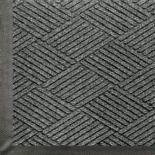 M+A Matting 2295 WaterHog Eco Premier Polyester Fiber Entrance Indoor/Outdoor Floor Mat, SBR Rubber Backing, 10' Length x 4' Width, 3/8" Thick, Grey Ash
