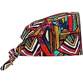 Golden Cat Sunflower Adjustable Working Caps with Sweatband Scrub Hats Surgical Headgear for Women/Men