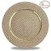 FANTASTIC :) Round 13 Inch Plastic Charger Plates with Eletroplating Finish (6, Hammer Gold)