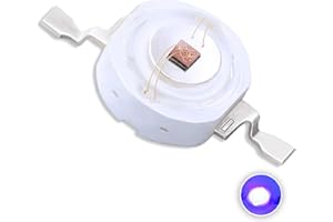 LEDGUHON 10Pcs High Power LED Chip Purple 3W Led Violet Light for DIY Lighting Projects and Lamp Maintenance(Violet 365nm 370nm)