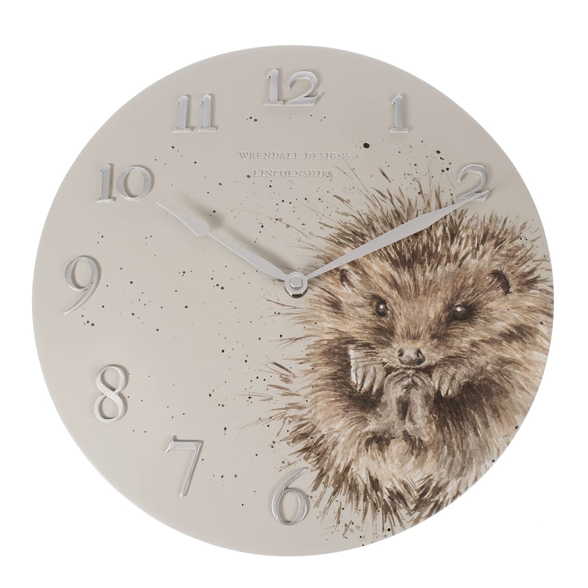 Wrendale Designs by Hannah Dale - Awakening Hedgehog Wall Clock - 30cm Diameter