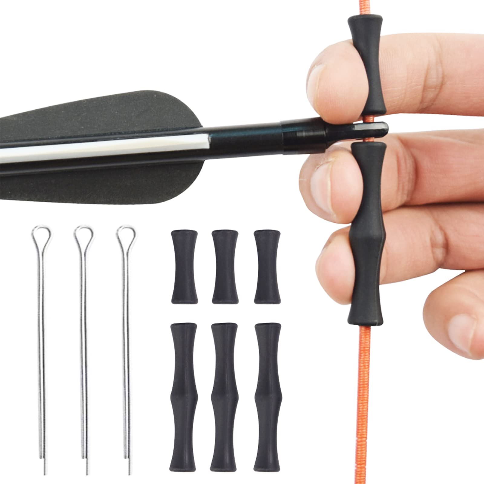 Aatpuss Pack of 3 Archery Finger Protectors, Archery Finger Protectors, Silicone, Archery Finger Protection for B