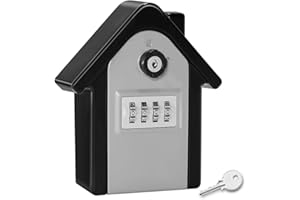 V·RESOURCING Key Storage Security Lock,V-Resourcing® Wall Mounted Outdoor Combination Lock Box with Emergency Unlock,Password Recovery Design, to Share and Secure Keys for Home,Office,Garage etc