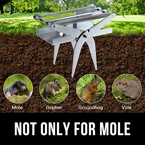 ALLRoad Scissor Mole Trap Easy Set Galvanized Steel Mole Eliminator