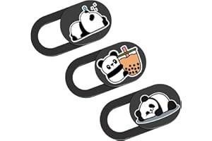 HKDGYHON Webcam Cover, 0.02 inch Panda Laptop Camera Cover, Cute Accessories for Laptop PC iPhone iPad iMac MacBook Pro Air Computer Smartphone Tablet, Camera Cover Slide Protect Your Personal Privacy