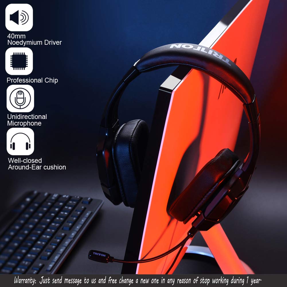 TRITTON Kama Plus Stereo Gaming Headset with 3.5mm Connector and Mic for Sony PS4, XBOX ONE X and XBOX ONE S, Nintendo Switch and Mobile Devices