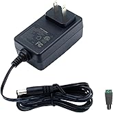 24V 1A Power Supply, ETL Certified AC 100V-240V to DC 24 Volt Power Supply Adapter with 5.5mm x 2.1mm Plug and LED Terminal Connector for LED Strip Lights CCTV Camera DC Pump etc