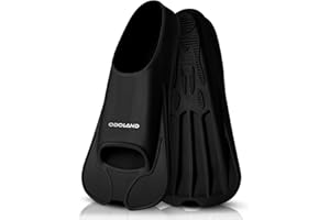 Odoland Swim Fins, Lightweight Snorkel Swimming Training Fins for Snorkeling Diving, Silicone Smooth Swimming Flippers for Yo