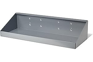 Triton Products 56186 LocHook 18-Inch Width by 6-1/2-Inch Deep Epoxy Powder Coated Shelf for LocBoard, Gray