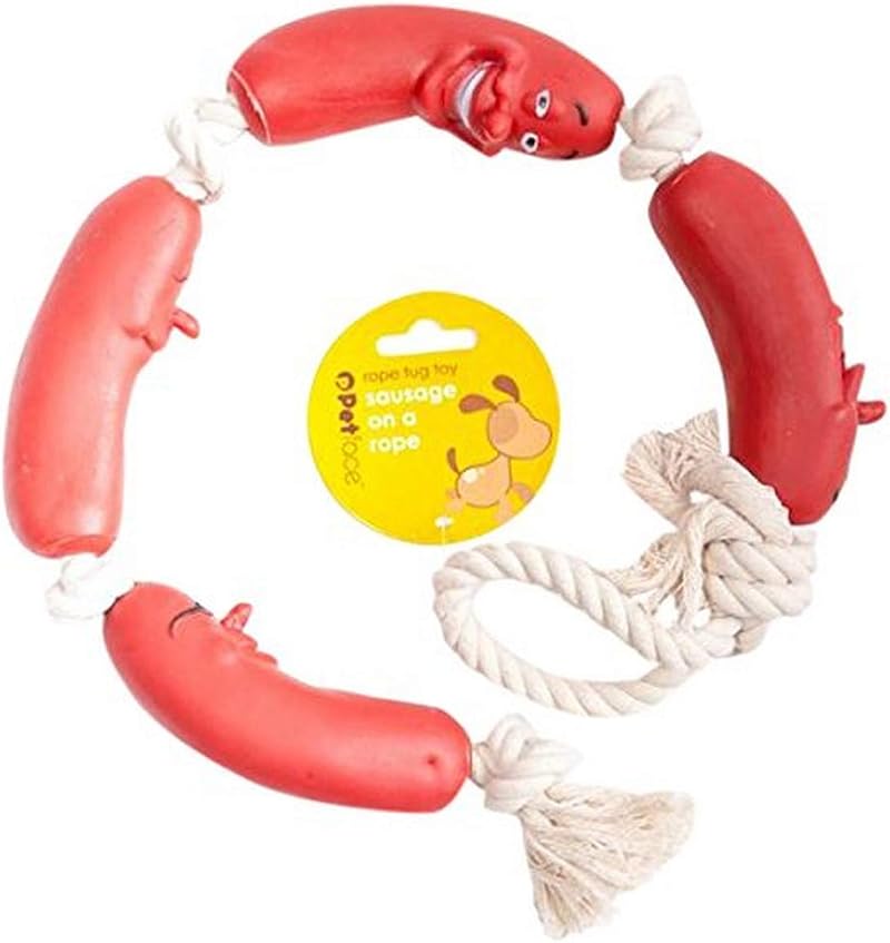 Petface Sausage On A Rope Tug Dog Toy Pack of 1