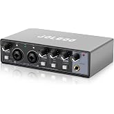 USB Audio Interface, Jolgoo 24-Bit/192kHz Plug &amp; Play Recording Sound Card | 24-Bit/192kHz Resolution, Plug and Play, XLR Line In, Low Latency for PC Mac Smartphone