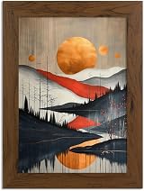 Alison Kingsgate Modern A4 Walnut Frame Engineered Wood Perspex Front view 8