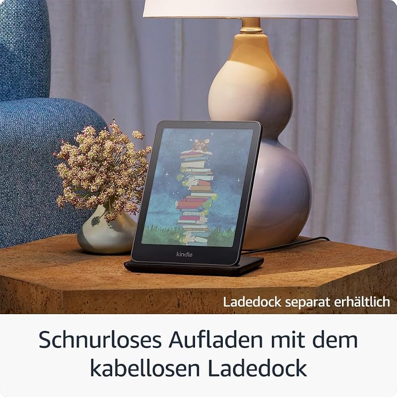 Kindle Colorsoft Signature Edition 32 GB (Version 2024) – Mit Farb-Display, Frontlicht mit automatischer Anpassung, kabellosem Aufladen und langer Akkulaufzeit – Schwarz Metallic