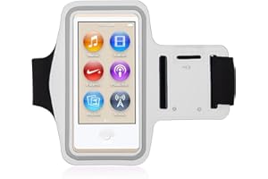 JNSUPPLIER Premium Water Resistant Gym Sports Workout Wrist Band Strap Armband Case for Apple iPod Nano 7th 8th Generation (White)