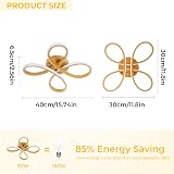 Comely Modern LED Ceiling Light 30W 3375LM 4500K Gold Floral Living Room view 4