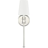 ML Lighting 16101-PN 1-Light Wall Sconce in Polished Nickel Finish
