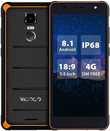 Rugged Smartphone, E1 Dual Sim Free Mobile Phones 4G Unlocked Android 8.1 Phones (4G-5.5" E1, Black)
