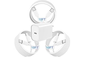 FASHIA USB C Cable 10 FT, Long iPhone 15 Charger Cord Fast Charging for iPhone 15 Pro Max/15 Plus, Apple 60W USB C to USB C Cable for MacBook Pro/iPad Pro 12.9/11/,Air 4/5/Mini 6,Type C Cable for Samung S23