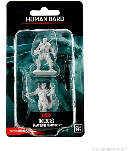 Amazon.com: D&D: Nolzur's Marvelous Minis: Human Bard Male Wave 15