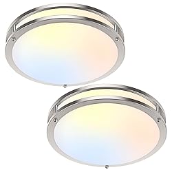 TOBUSA 2-Pack 12 Inch Flush Mount LED Ceiling