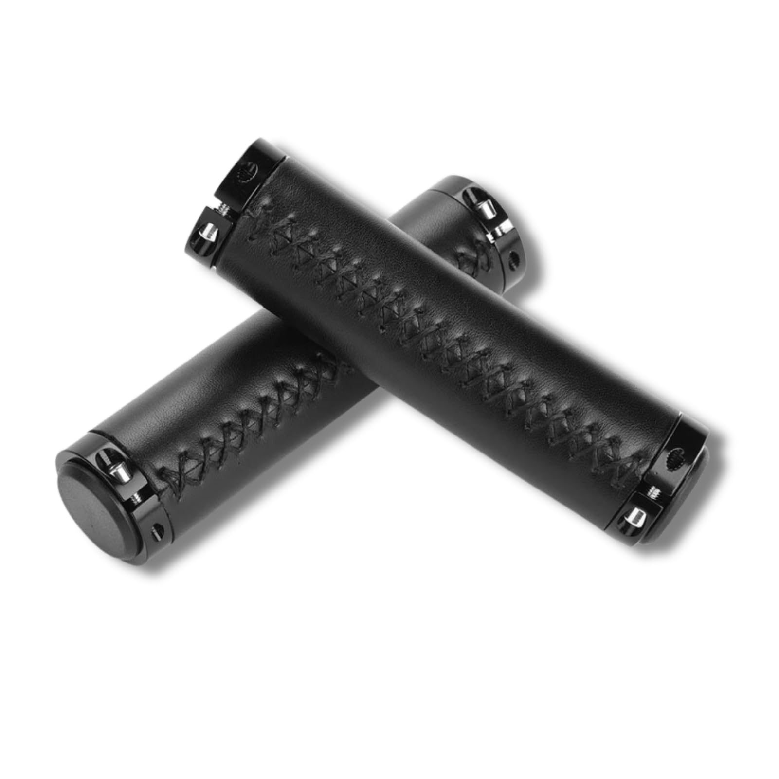 Jadeshay Bike Handlebar Grips, Bicycle Handlebar Grips with Aluminium Lock,1 Pair Universal Cycling Grips,for Mountain Bike Road Bike