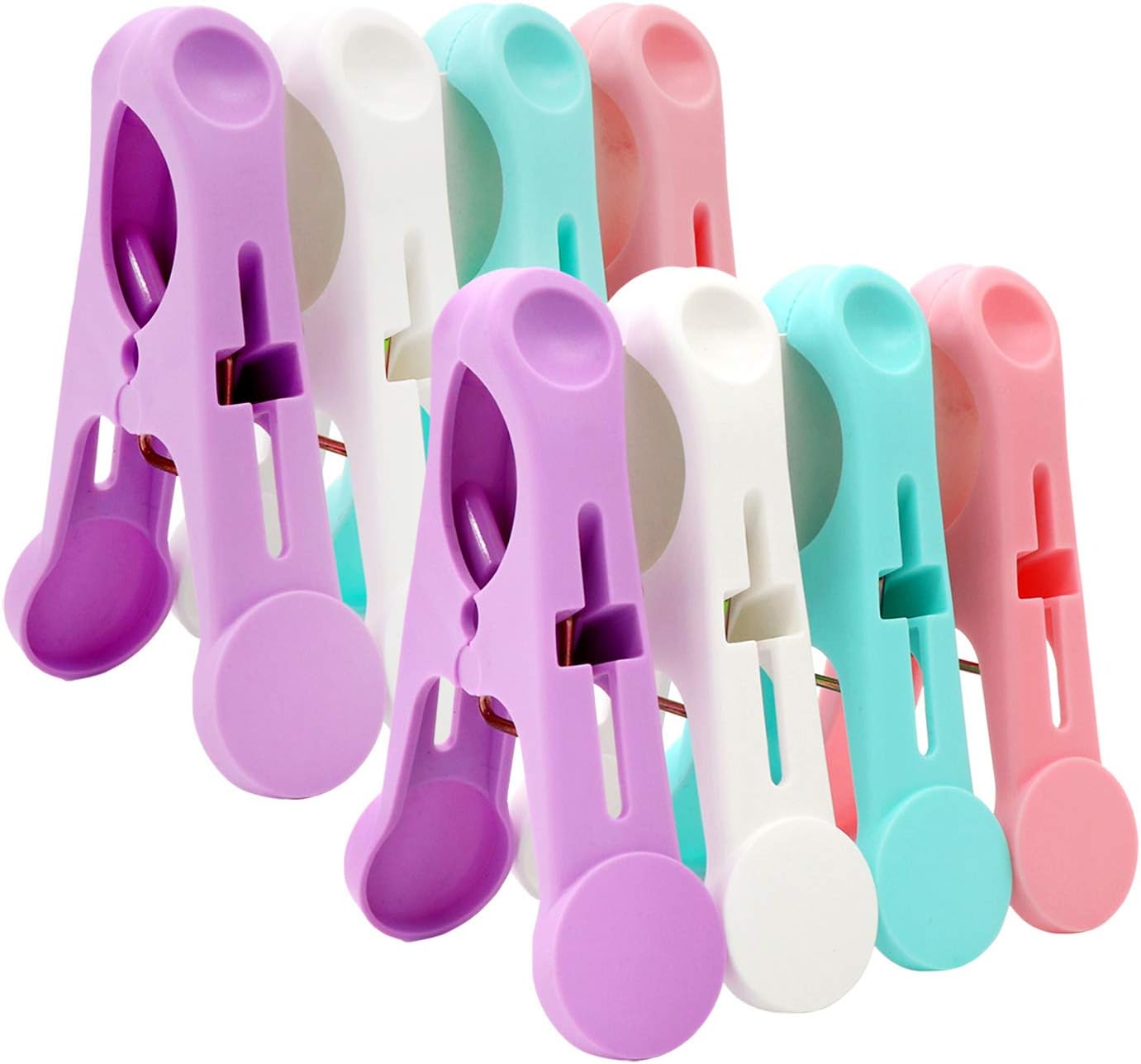 HiGift 8 Pack Beach Towel Clips Pool Chair Clips Towel Holder in Fun Bright Colors - Keep Your Towels from Blowing Away,Jumbo Size Heavy Duty Clip