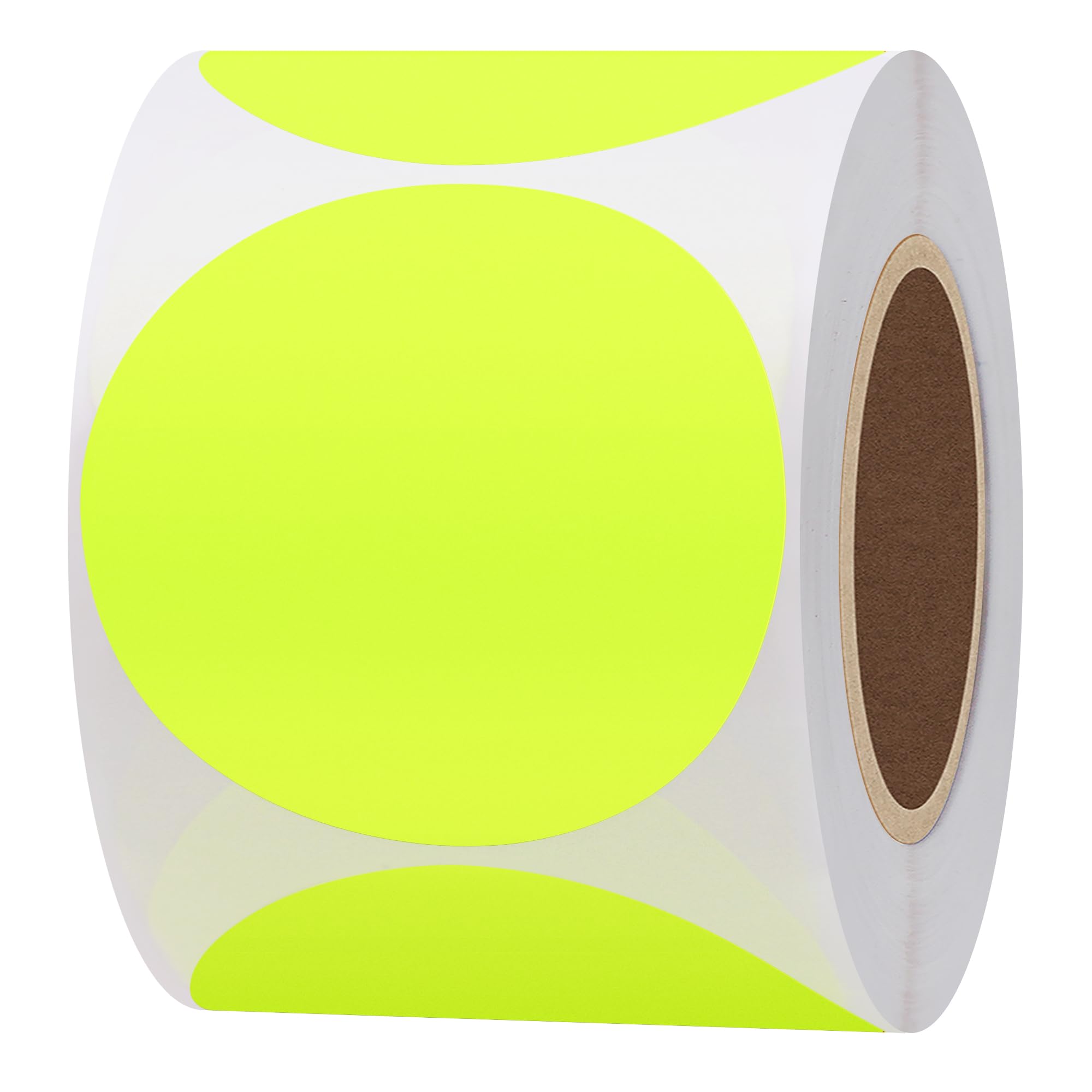 Hylabelest Fluorescent Yellow Round Stickers 2 Inch Color Coding Dots Labels Total 300 Per Roll (Fluorescent Yellow, 2")