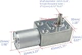 CHANCS 370WG DC Worm Gear Motor 24V 2RPM High Torque Reducer Automation view 2