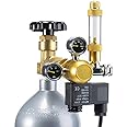 DaToo Aquarium CO2 Regulator Dual Gauge Display with Bubble Counter Solenoid Check Valve Adjustable for Standard US Planted Tank CO2