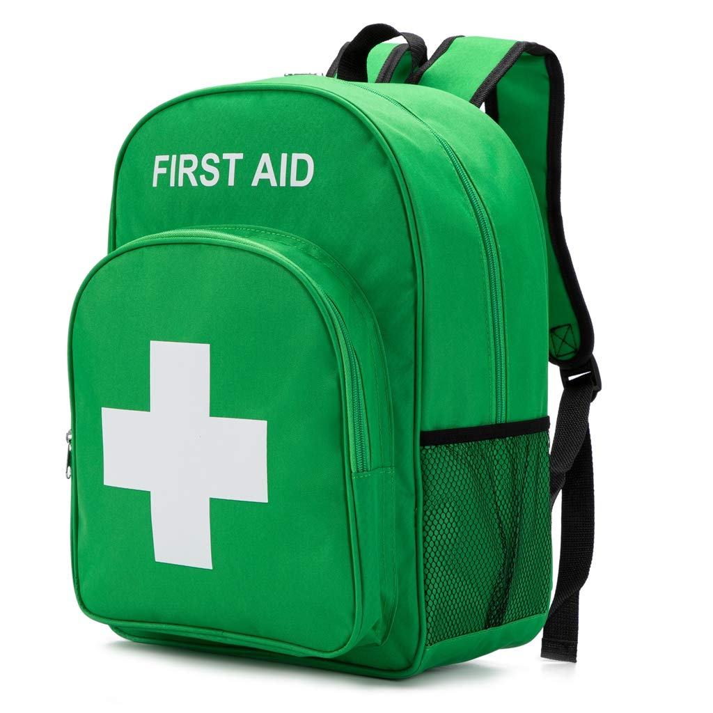First Aid Medical Backpack - Green Backpack for Camping, Hiking, Trekking Adventures & Home Health