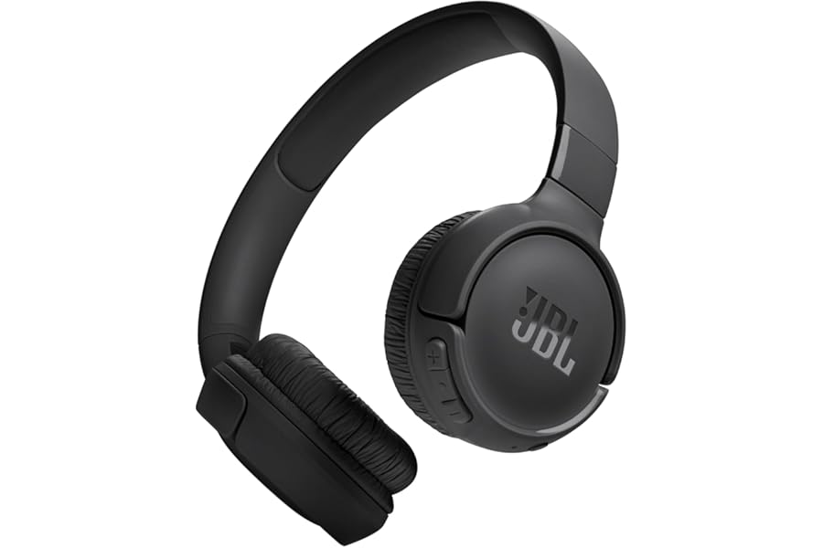 JBL Tune 520BT - Wireless On-Ear Headphones, Up to 57H Battery Life and Speed Charge, Lightweight, Comfortable and Foldable D