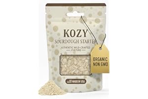 KOZY KRAFT Sourdough Starter Culture – Live Dehydrated Wild Active Dry Yeast for Baking Homemade Artisan Bread – Organic, Non-GMO, Fresh, Long-Lasting & Beginner-Friendly (5 Grams)
