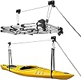 VIVOHOME Kayak Hoist Lift Pulley System for Overhead Garage Storage Canoe Bicycle Ceiling Hoist Hanging System 125lbs Pack of 2