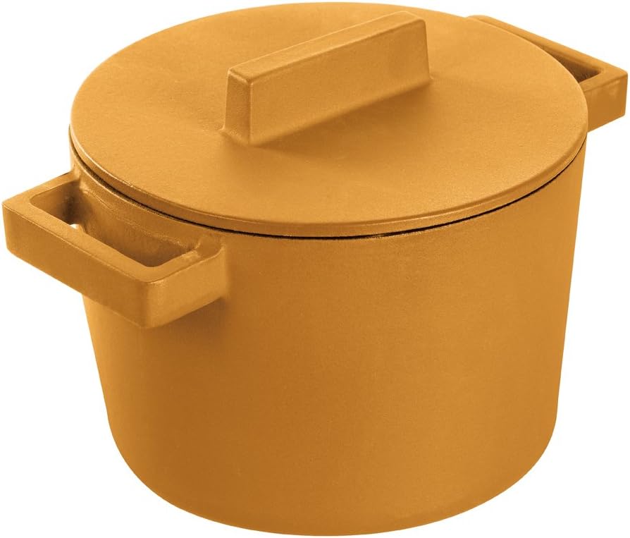 terra. Cotto Cast Iron Stewing Pot 16 cm Vanilla, Beige, 16x16x13.5 cm