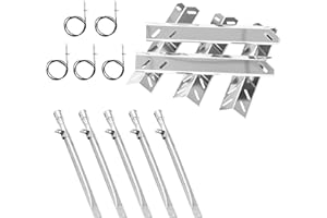 FORYEYC GAS9556AS Grill Replacement Parts for Cuisinart GAS9556AS, GAS9456AS, 2556, GAS2456AS, GAS2556AS, GAS1456ASO, Grill Burner, Heat Plate Parts for Cuisinart 3-in-1 & 5 & 4 Burner Gas Grill