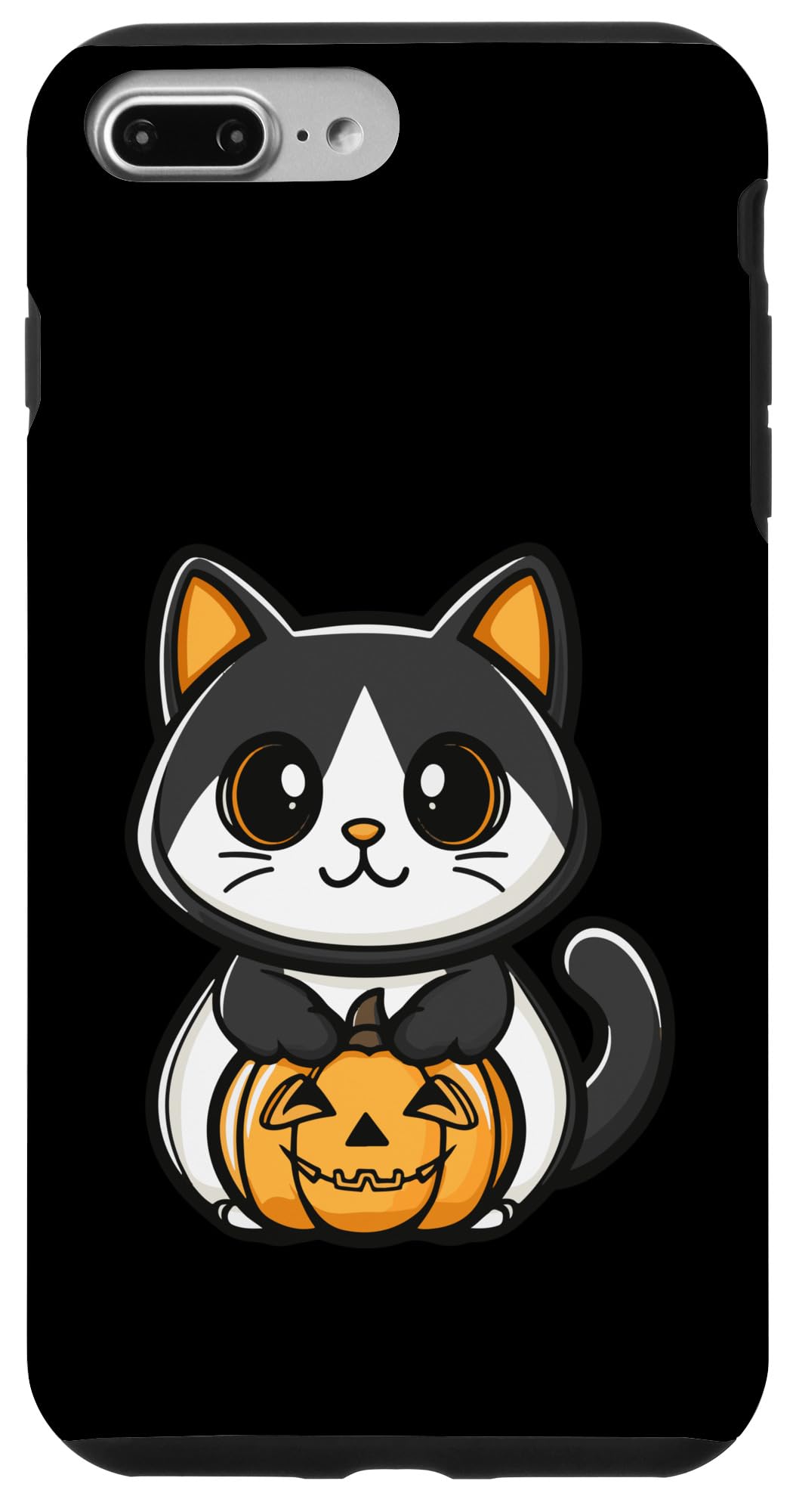 iPhone 7 Plus/8 Plus Cute Halloween Cat With Pumpkin Kawaii Comic Symbol Case
