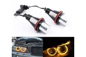2Pcs 5W LED Angel Eyes Halo Ring Marker lights Bulb Error Free Compatible with BMW 5 6 7 Series E39 E60 E63 E64 E65 E66 E83 M