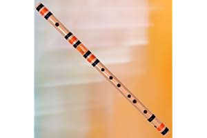 HARIPRASAD Flutes Professional D# Sharp Medium Right Hand Bansuri Musical Instrument Size 17 inches for Beginners