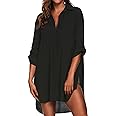 Ekouaer Women's Swimsuit Beach Cover Up Shirt Bikini Beachwear Bathing Suit Beach Dress