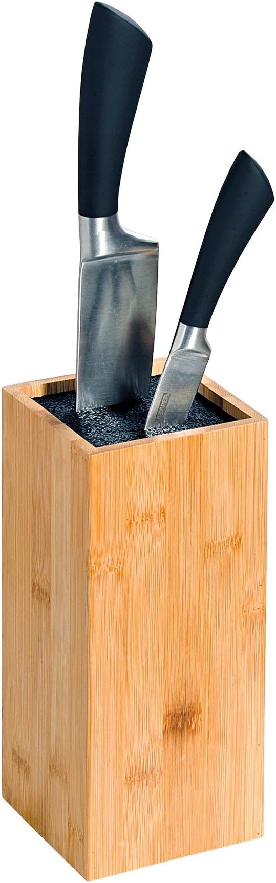 KesperJuypal_580222 Knife Block, 10 x 10 x 23 cm, Wood, Beige