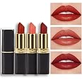 evpct 3Pcs Dark Light Bright Red Matte Lipstick Pack Sets for Women,Ruby Red Silky Velvet Lipstick Matte Long Lasting Smudge Proof Lipstick Lip Stain Makeup Sets Kit matte lipstick 24 hours original 2