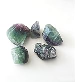 Raw Rainbow Fluorite Crystals, Large 1.2-2 Rainbow Rocks 0.45lb Bulk for Clearing Negative Energy Chakra Balancing Focus & Decision Making. for Meditation Crystal Grids Reiki Gemini Pisces Capricorn
