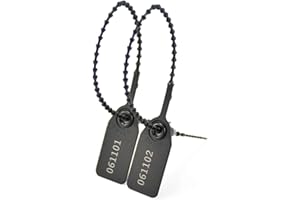 Plastic Tamper Seals, Numbered Zip Ties for Fire Extinguisher Pull Tite Security Tags Disposable Self Locking Signage Pull Ti