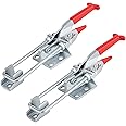 Heavy Duty Toggle Clamp Latch, COOLOGIN 2000lbs Large Capacity Adjustable Latch U Bolt Self-lock Toggle Latch for Tire Carrier,Trailer Latch,Lid Latch,Industrial EquiIpment, Boxcar and More(2 Pack)